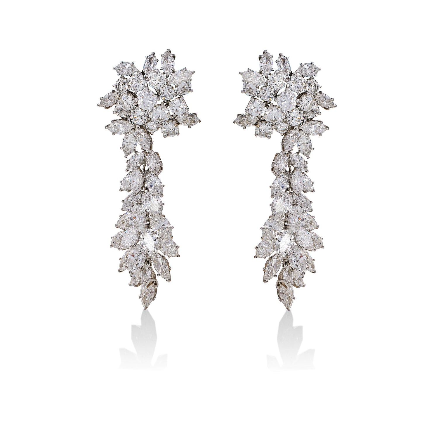 Macklowe Gallery Diamond Day/Night Cluster Pendant Earrings