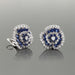 Macklowe Gallery Van Cleef & Arpels Sapphire and Diamond “Camellia” Earrings