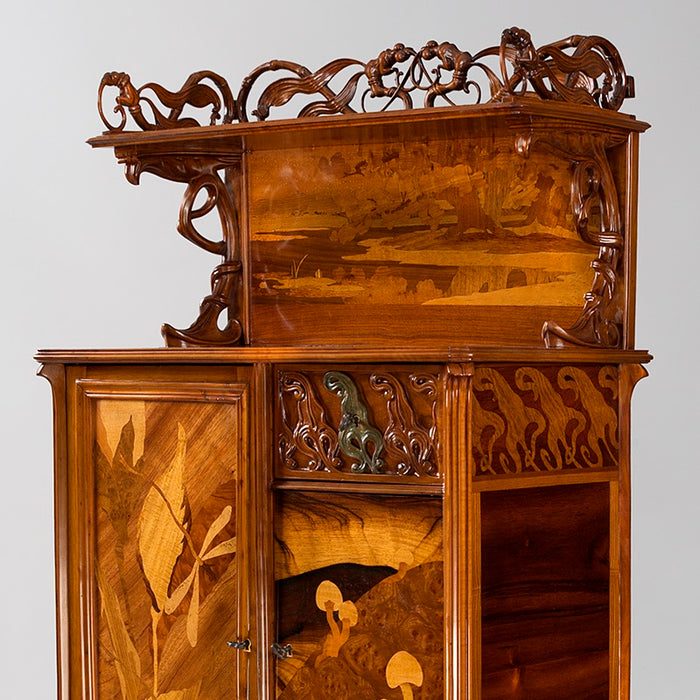 Macklowe Gallery Émile Gallé "Grenouilles" Fruitwood Cabinet