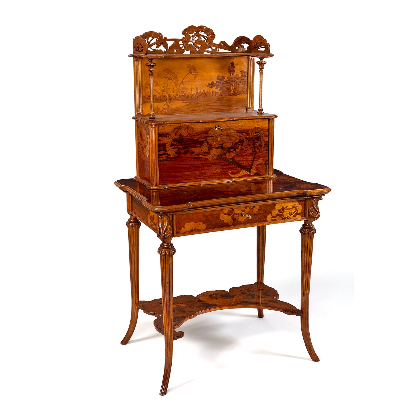 Macklowe Gallery Émile Gallé Chrysanthemum Lady’s Writing Desk