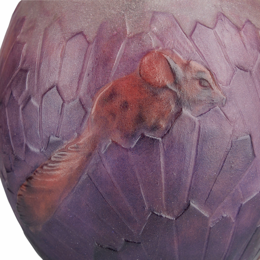 
                      
                        Macklowe Gallery Gabriel Argy-Rousseau "Ecureuils Dans L'Herbe" Pâte de Verre Glass Vase
                      
                    