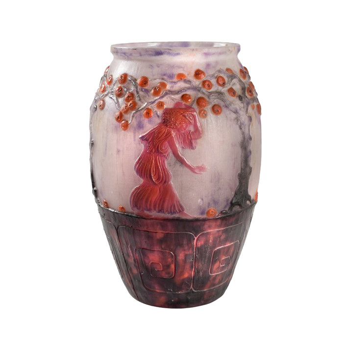 Gabriel Argy-Rousseau "Le Jardin des Hespérides" Pâte de Verre Glass Vase