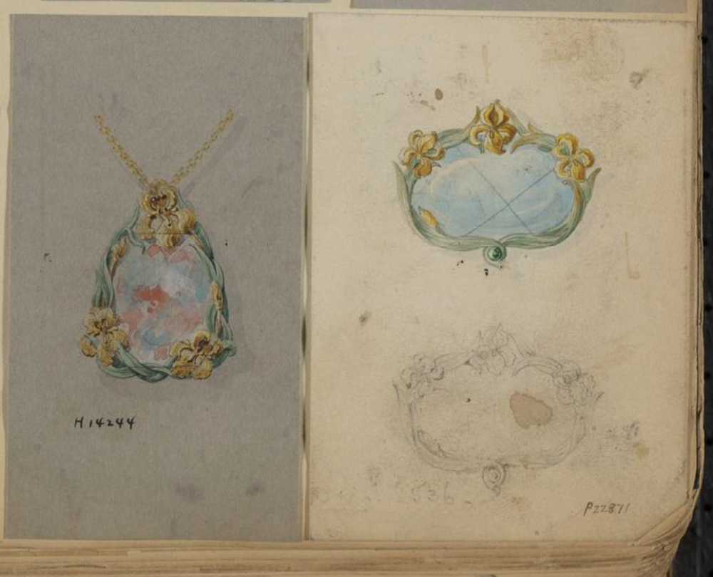 
                      
                        Macklowe Gallery Marcus & Co. Black Opal and Enamel Pendant Necklace
                      
                    