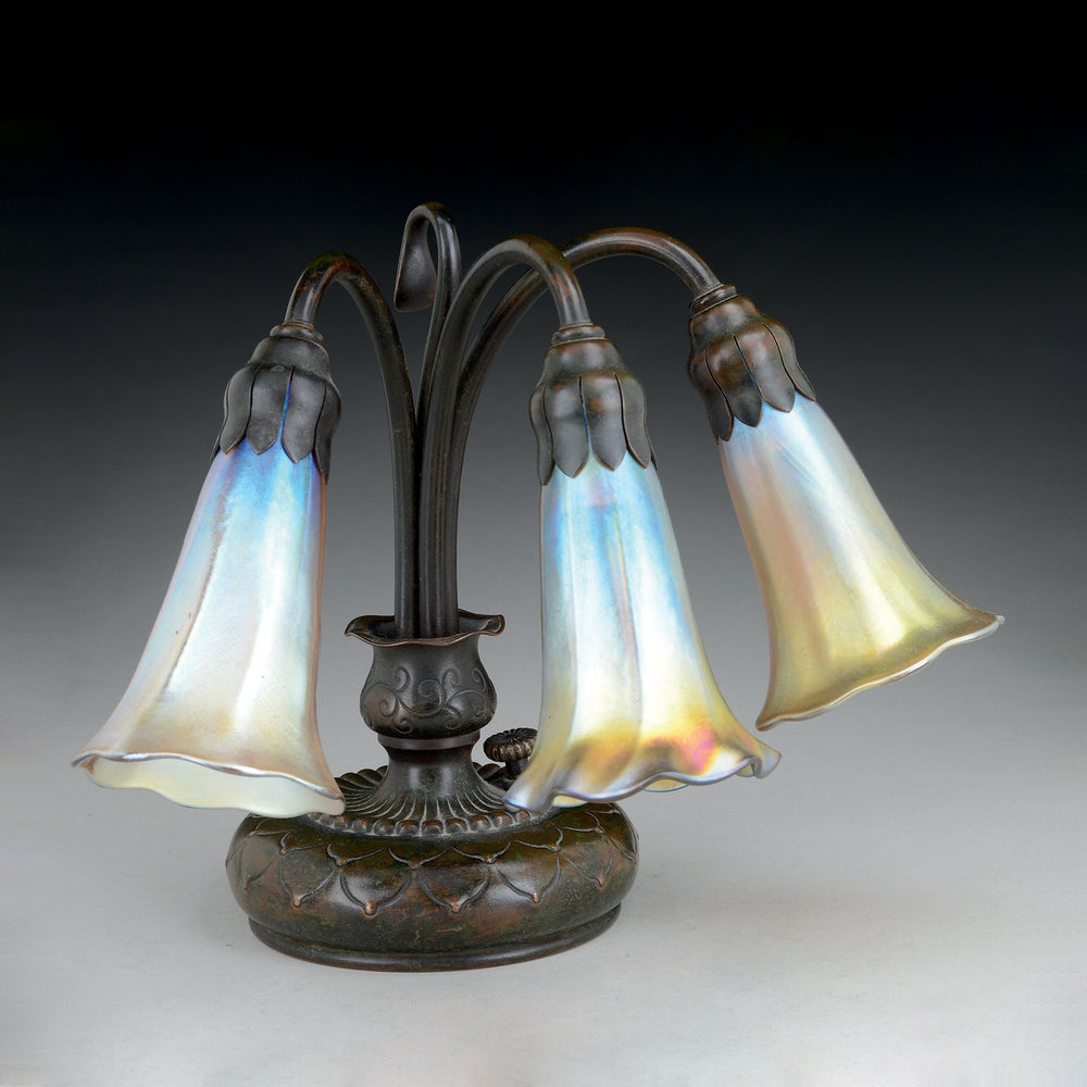 
                      
                        Macklowe Gallery Tiffany Studios New York "Three Light Lily" Desk Lamp
                      
                    
