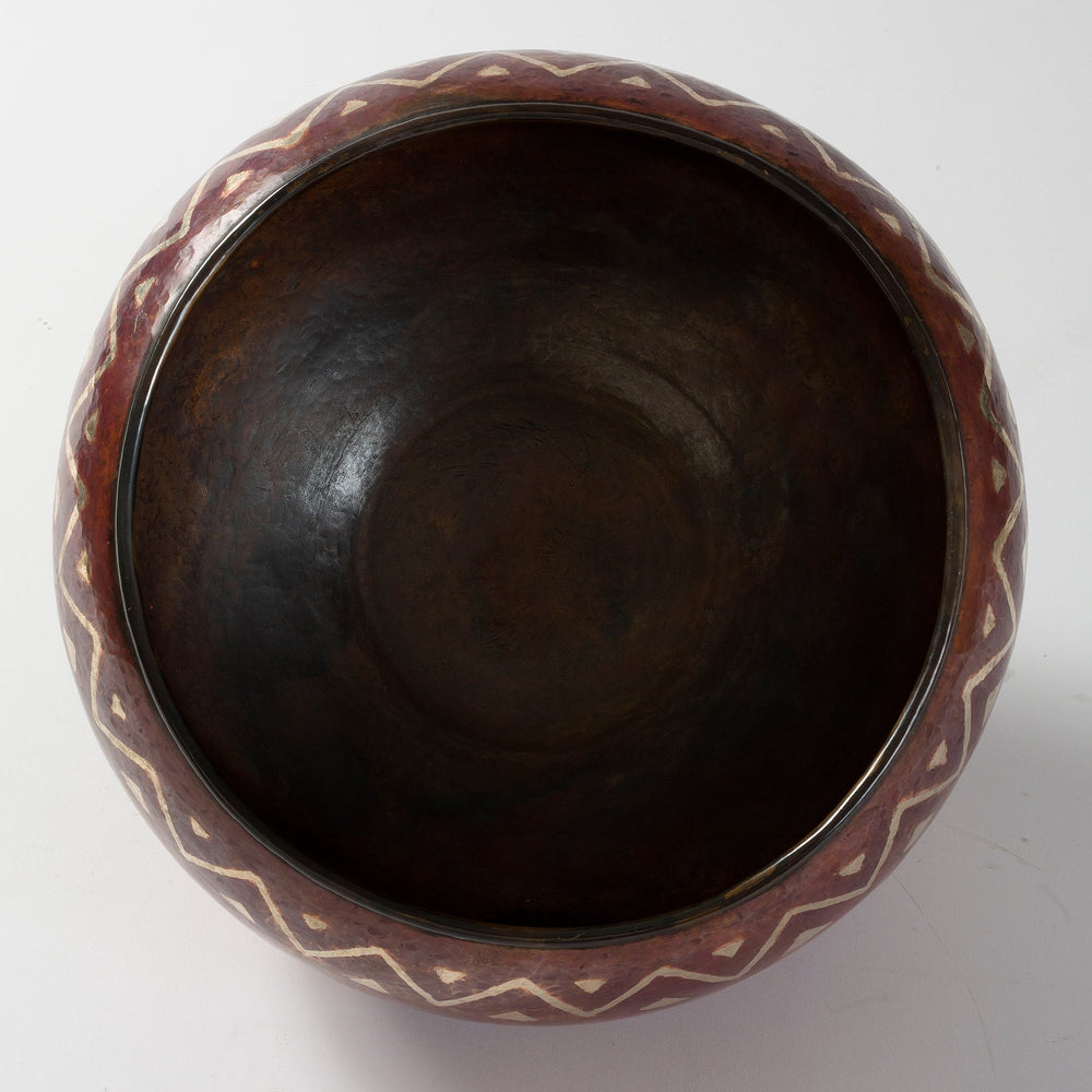 
                      
                        Macklowe Gallery Claudius Linossier "Chevron" Dinanderie Vase
                      
                    