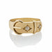 Macklowe Gallery English 18K Gold and Diamond Buckle Ring