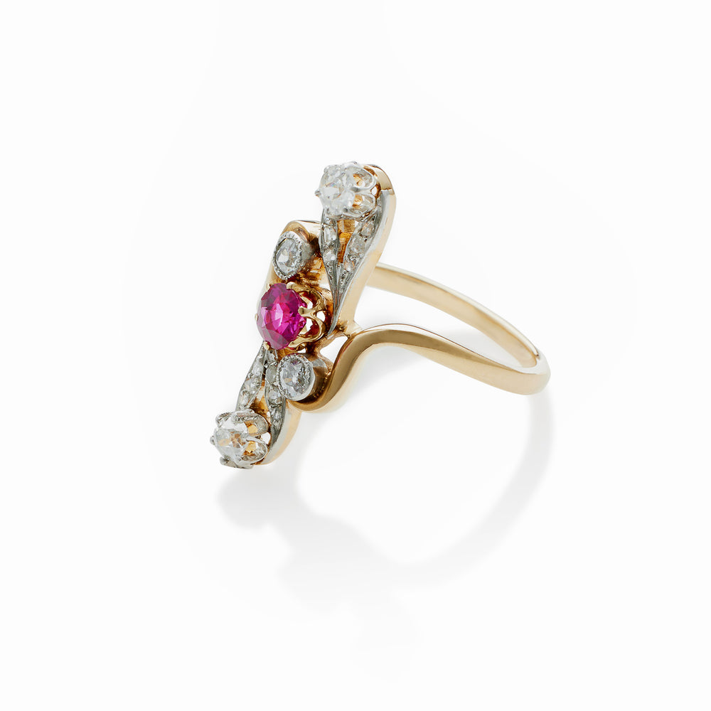 
                      
                        Macklowe Gallery A French Ruby and Diamond Ring
                      
                    