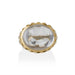 Macklowe Gallery David Webb Rock Crystal and Hammered Gold Bombé Ring