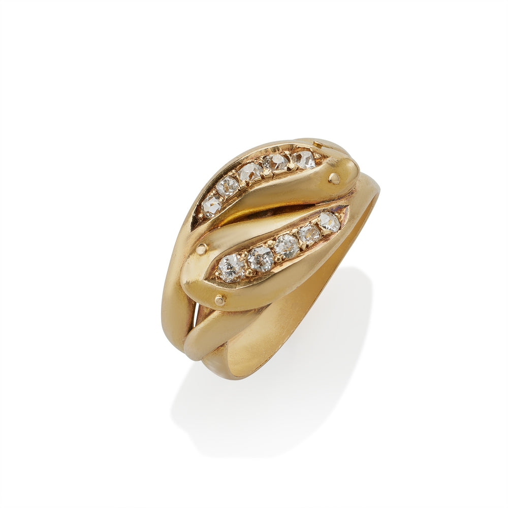
                      
                        Macklowe Gallery English Diamond Double Snake Ring
                      
                    