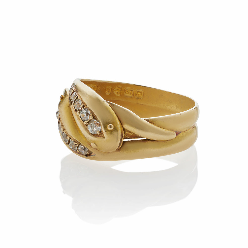 
                      
                        Macklowe Gallery English Diamond Double Snake Ring
                      
                    