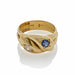 Macklowe Gallery Sapphire and Diamond Twinstone Double Snake Ring