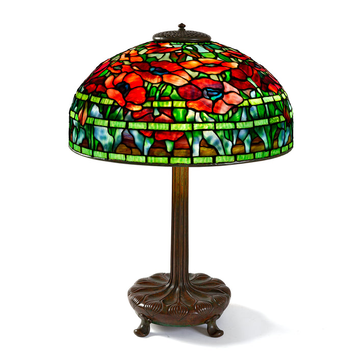 Macklowe Gallery Tiffany Studios New York Pair of "Oriental Poppy" Table Lamps 