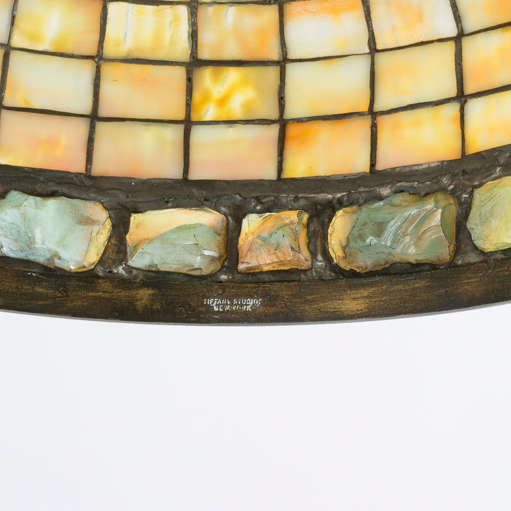 
                      
                        Macklowe Gallery Tiffany Studios New York Geometric "Turteback Tile" Plafonnier
                      
                    