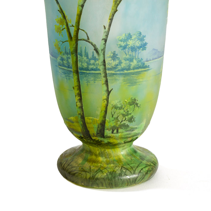 Macklowe Gallery Daum Nancy "Birch Scene" Cameo Glass Vase