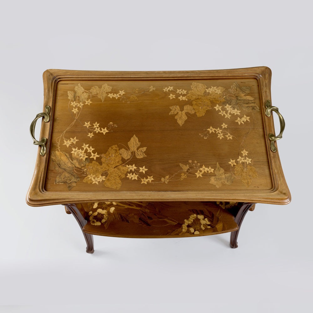 
                      
                        Macklowe Gallery Louis Majorelle Two-Tiered Fruitwood Marquetry Table
                      
                    