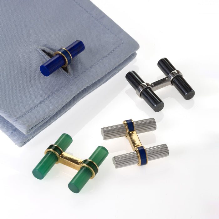 Macklowe Gallery Cartier Set of Interchangeable Baton Cuff Links