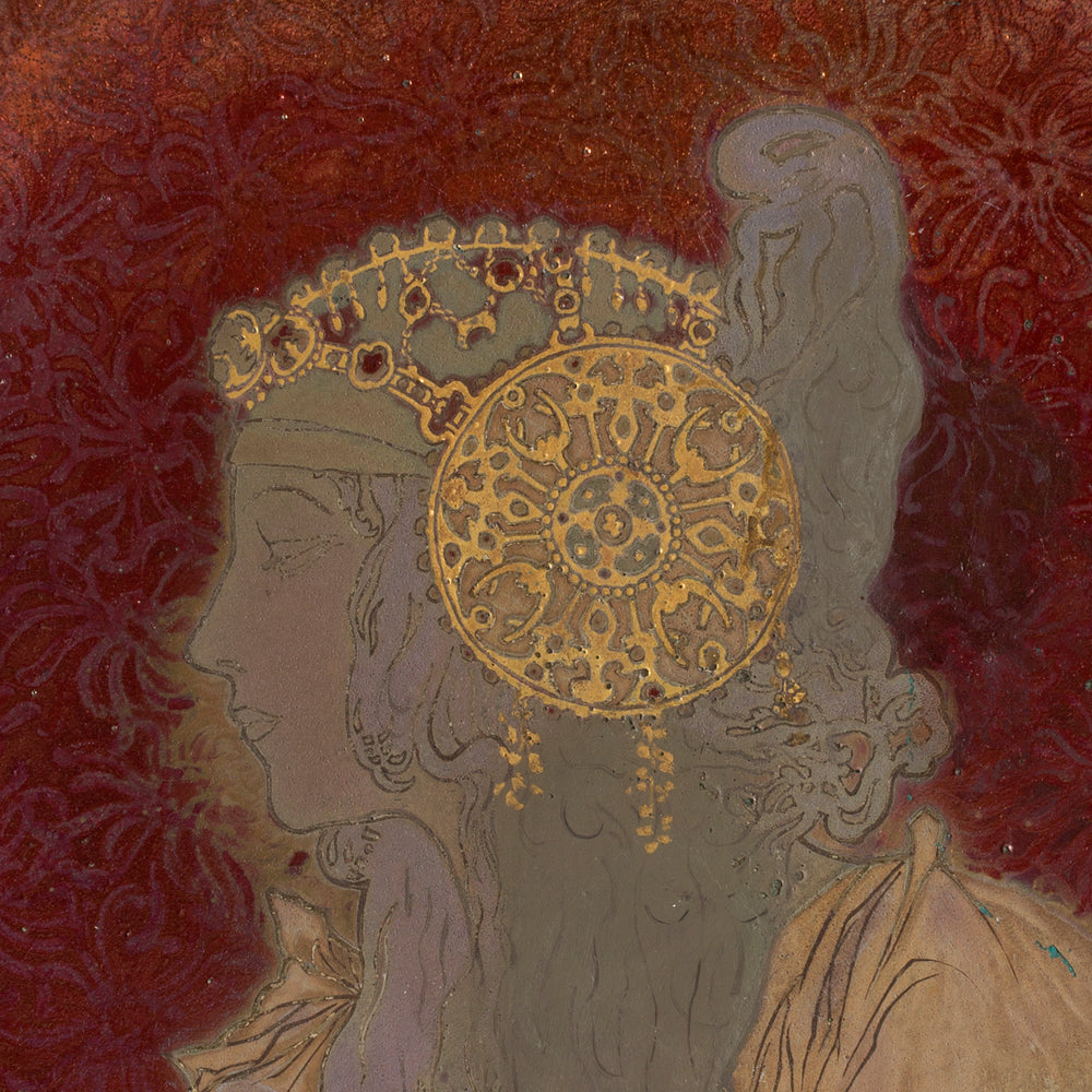 
                      
                        Clément Massier Byzantine Woman Decorative Ceramic Charger
                      
                    