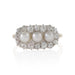 Macklowe Gallery Triple Pearl and Diamond Ring