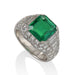 Macklowe Gallery Bulgari Emerald and Diamond "Trombino" Ring