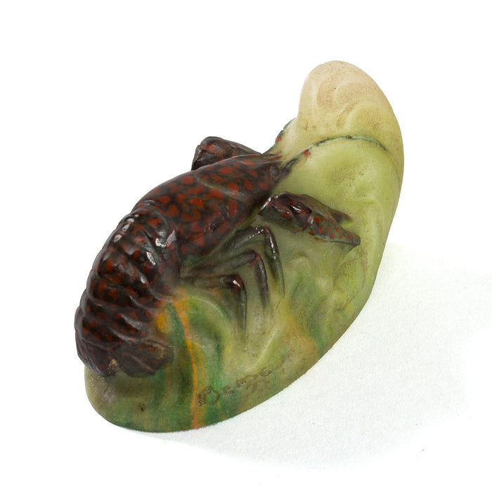 Amalric Walter and Henri Bergé Small "Langouste" Pâte de Verre Paperweight