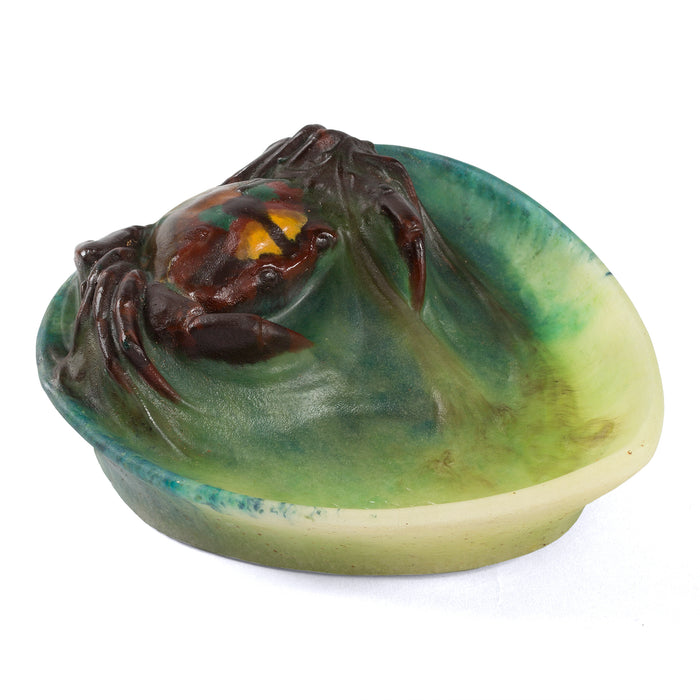 Amalric Walter Small "Crabe" Pâte de Verre Vide-Poche Glass Dish